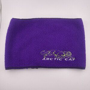 Vintage Arctic Cat Purple Fleece Neck Gaiter Warmer Snowmobile Winter Gear
